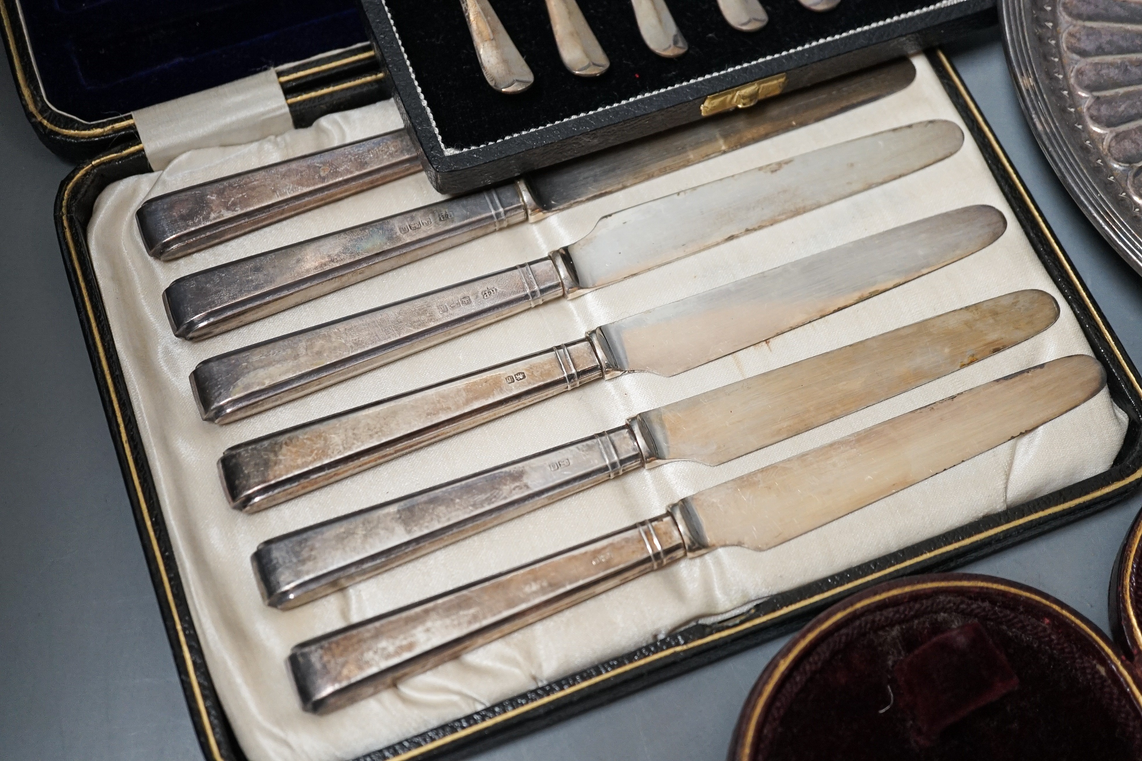 Silver cased sets etc.